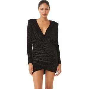 MISA Los Angeles Diviana Dress Black Knit Glitter Party Size XS -- NEW